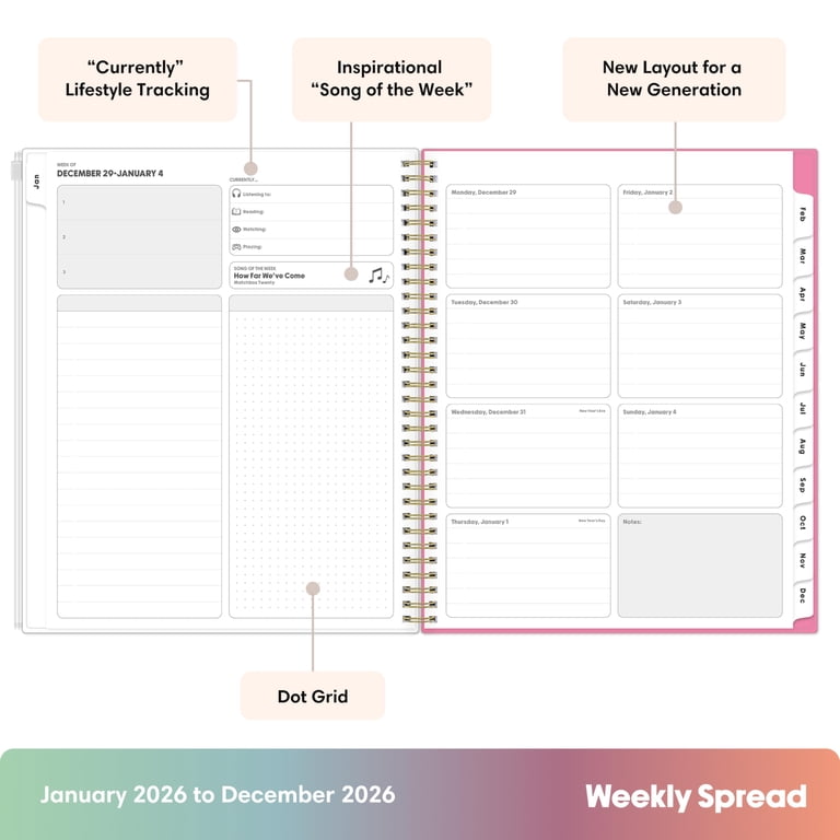 Blue Sky 2023 Weekly & Monthly Planner - Laila Collection, 8.5x11, Clear Cover Pocket