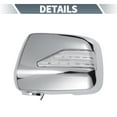 thumbnail image 3 of Cubierta de espejo retrovisor izquierdo y derecho para automóvil Unique Bargains para Lexus RX300 con par de luces LED, acabado cromado, 3 of 7