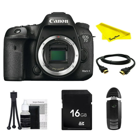 Canon EOS 7D Mark II DSLR Camera (Body Only) with SD Card + Buzz-Photo Beginners (Best Eos Camera For Beginners)