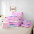 thumbnail image 6 of Manfei Girls Personalized Gifts 7-Piece Twin Bedding Sets,Gradient Latter M Bedding Comforter Set,Lovely Unicorn Sheet Sets For Princess,Lightweight Room Decoration Reversible, 6 of 8