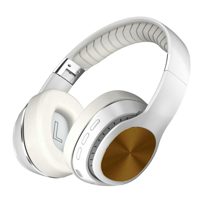 Auriculares Bluetooth 5.0 Auriculares Ligeros Micrófono incorporado FM Ranura para Sonido estéreo de alta para juegos Windows iOS - blanco