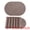 Dark Brown, variant on Unique Bargains 6pcs Oval Table Mats for Kitchen Black Brown/Black 17.3"x11.8"