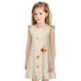 thumbnail image 1 of Fotbe Pita Tortilla Vestido de Dormir para Niñas de 3 a 10 Años, Mangas Cortas, Estilo Princesa, Pijama Camisón con Mangas Voladas-XX-Large, 1 of 6