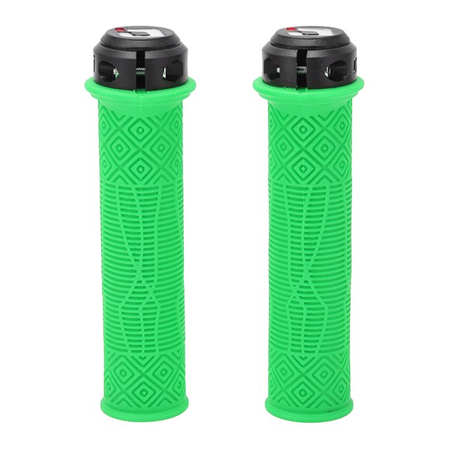 2Pcs Bike Handle Grip Rubber Anti Slip Wear Resistant Ergonomic Hollow Design Bike Handlebar Grips Cover Green