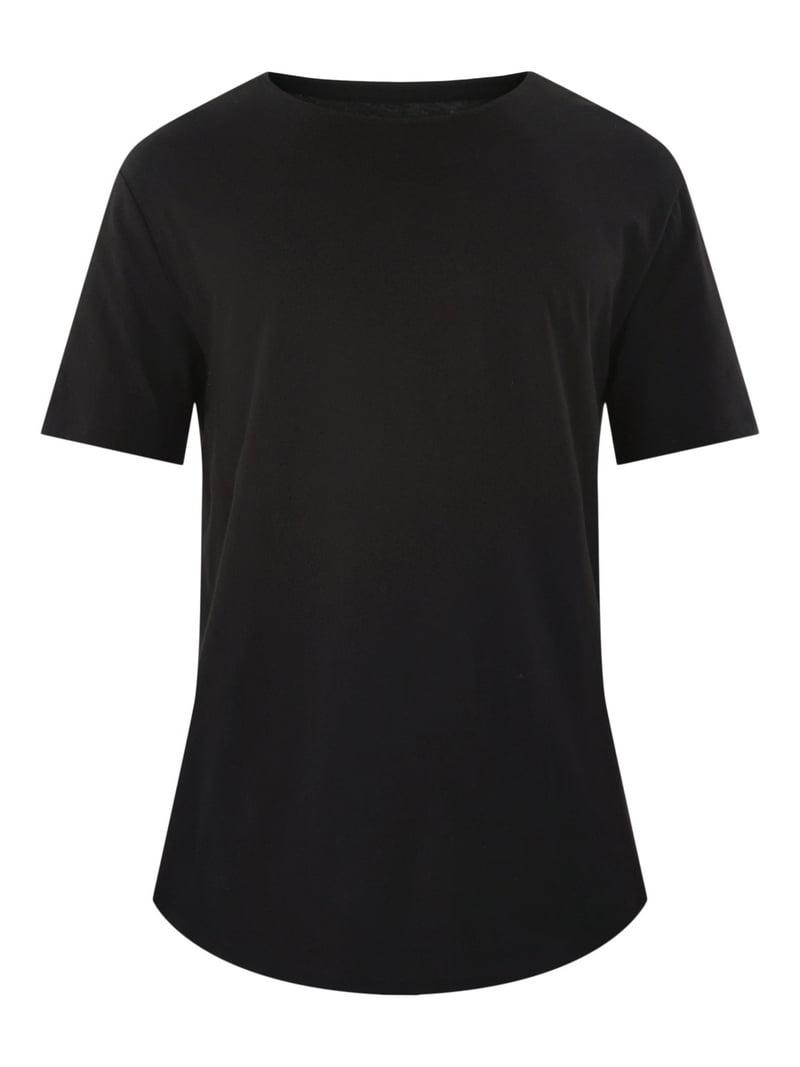 No Boundaries Men's Longline Curved Hem Elongated Tee, 2-Pack