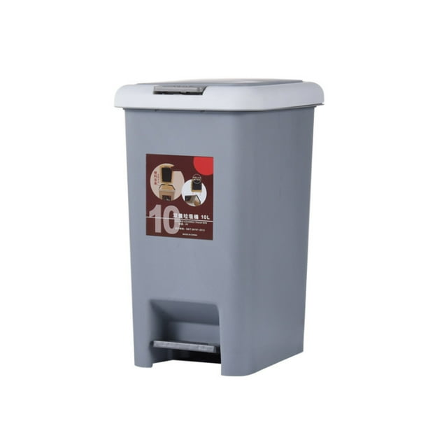 2 6gal Kitchen Trash Can Garbage Can With Lid Pressing Type Foot Pedal Step Trash Can Bucket Lockable Square Waste Bins Organizer For Dorm Kitchen Bathroom Office Walmart Com Walmart Com