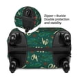thumbnail image 2 of Kdxio Green Background With Ho Pattern Luggage Cover for Travel,Elastic and Durable,Fits 18-32 Inch,Anti-Scratch Suitcase Protector-No luggage included, 2 of 5