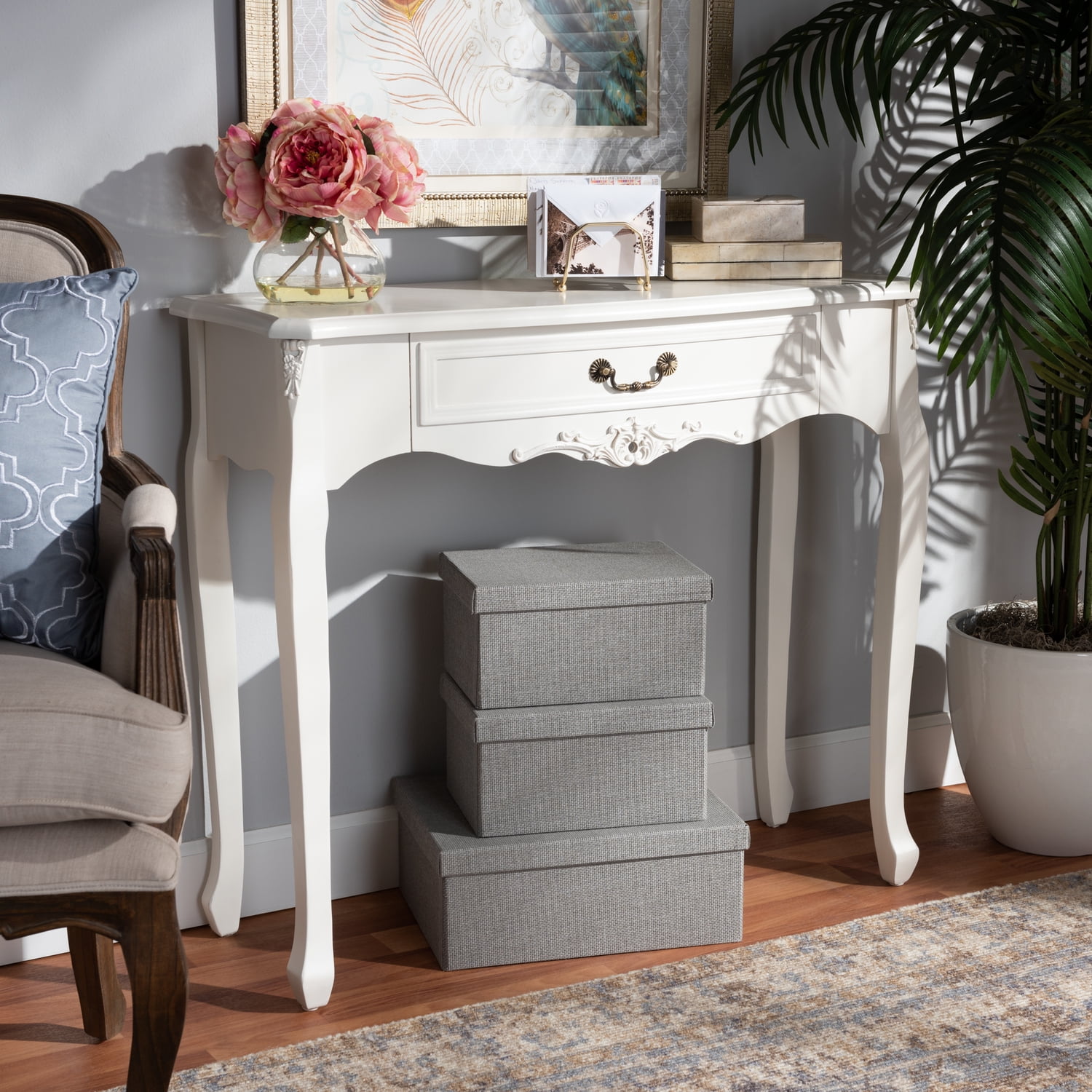 Baxton Studio Gabrielle Traditional French Country Provincial White