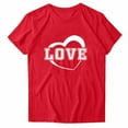 thumbnail image 6 of Stamzod Summer Shirts for Women Crewneck Lover Heart Valentines Tee Short Sleeve Casual Tops for Women 2025 Red X XL, 6 of 7