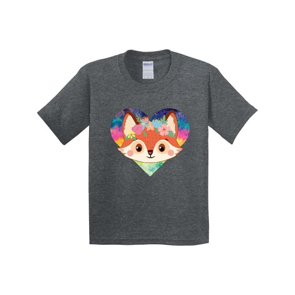 Inktastic Fox Lover Heart Cute for Girls Youth T-Shirt
