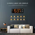 thumbnail image 2 of Reloj De Pared Digital Led Con Termómetro, Fecha,alarma,13in, 2 of 8