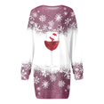 thumbnail image 3 of Vestidos de Verano 2025 Para Mujer, Moda de Otoño E Invierno, Estampado Navideño, Cuello Redondo, Manga Larga, Vestido Informal, 3 of 3