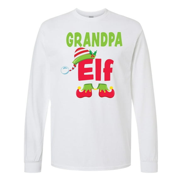 Inktastic Christmas Grandpa Elf Long Sleeve T-Shirt