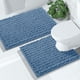 thumbnail image 1 of Juego de alfombras de baño Yimobra Chenille de 2 piezas, color azul vaquero, 1 of 6
