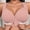 pink, variant on 2026 Large Size Seamless Women's Front Button Bra Vest-Style Fixed Cup Comfortable All Day Wear Breast-Shrinking Underwear