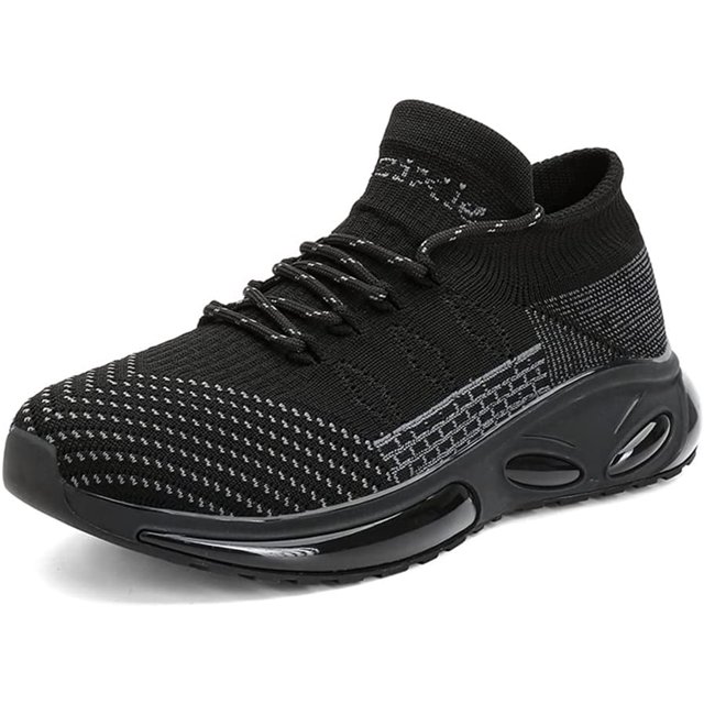 Xishao Mocasín Casual, Caminar Tenis para Hombre, Ligeros, Transpirables. Negro gris 25.0 cm Negro gris 25.0 cm Xishao ropa