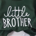 thumbnail image 4 of Gerichy Baby Boys Fall Winter Outfits, Toddler Baby Boy Girl Kids Boys Casual Long Sleeves little brother Letters Prints Sweatshirts Top Pants 2pcs Set Outfit Baby Boys Tops Pants Winter Sets, 4 of 6