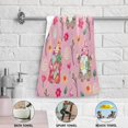 thumbnail image 5 of SKYSONIC 2 Pack Pink Funny Gnomes Hand Towels, Easter Flower Eggs Kitchen Towel Ultra Soft and Absorbent,Decorative Fingertip Face Towel for Bathroom Hotel, 28.3"x14.4", 5 of 6