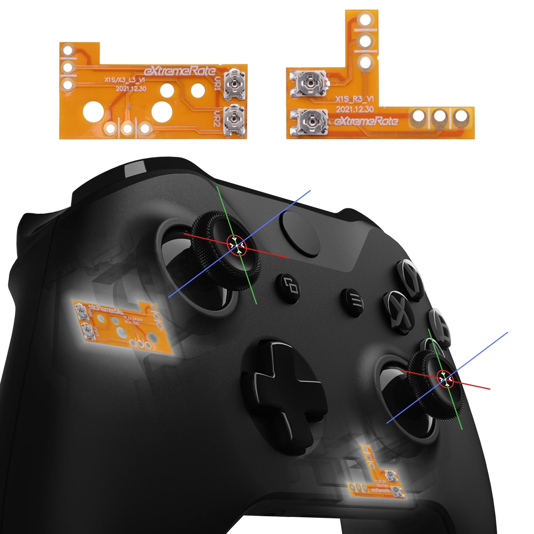 eXtremeRate Drifix Thumbsticks Drift Fix Repair Kit for Xbox One S & X Controller (Model 1708