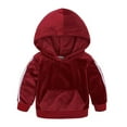 thumbnail image 5 of Yievot Fall Winter Kids Hoodie Outfits Crewneck Solid Long Sleeve Soft Streetwear Toddler Baby Unisex Set Clothes 9 Months-7 Years, 5 of 7