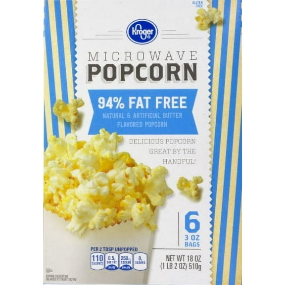 KR 94% Fat Free Microwave Popcorn 6 ct / 3 oz