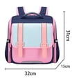 thumbnail image 3 of Backpack with Simple Flap Design Lightweight Breathable Straps Multi Color Elementary School Bookbag for Age 4t 5t 6t, 5th 6th, 3 of 3