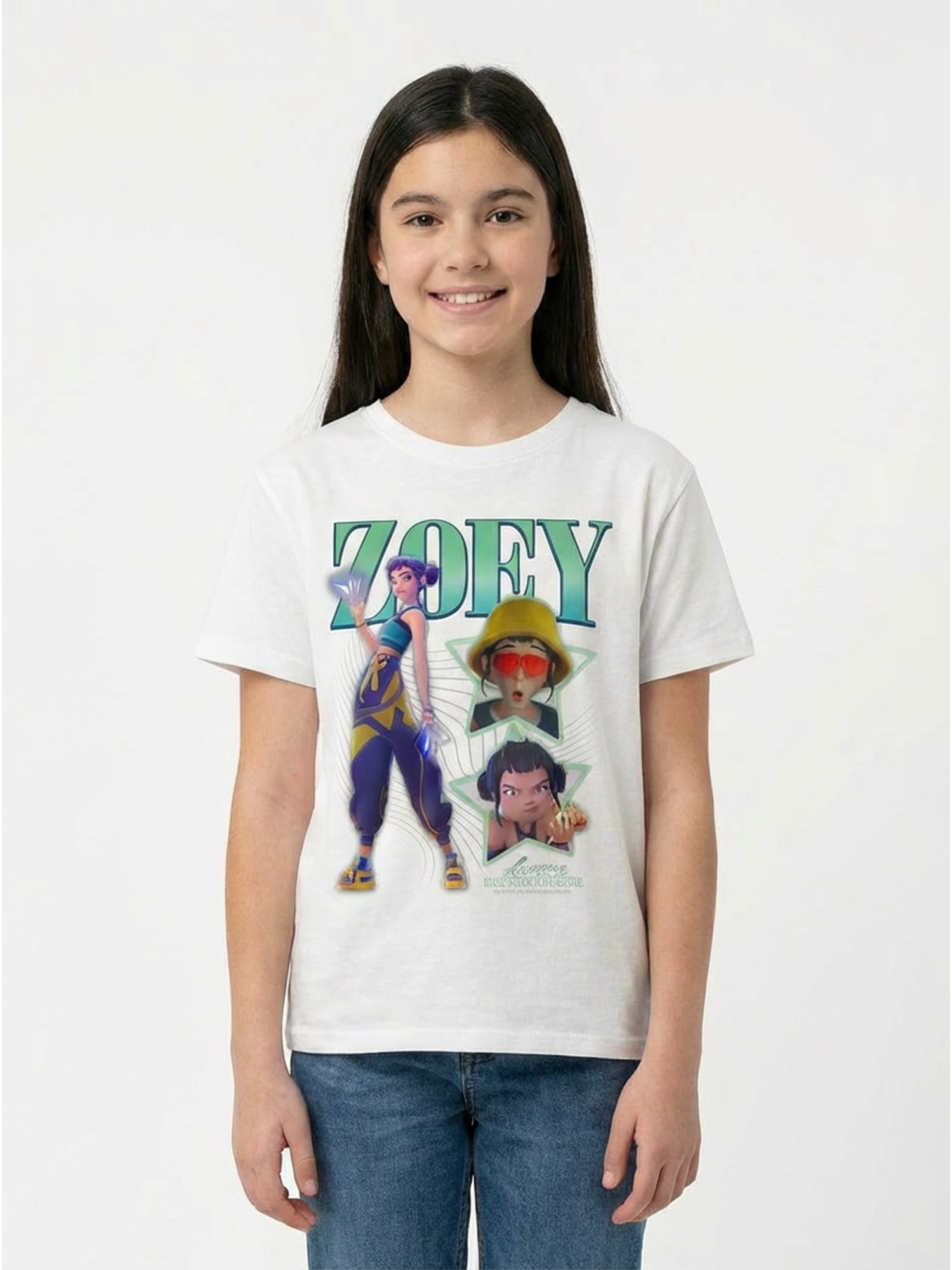 KPop Demon Hunters, Girls' & Big Girls' Graphic T-Shirt, Zoey, Sizes 4-16