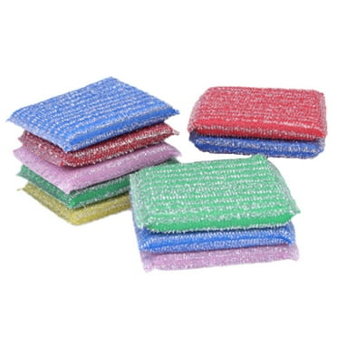 10Pcs Sponge Scouring Pads Non Scratch Scourer Cleaning Dish Washing-Up D6L3