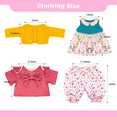 thumbnail image 4 of ZITA ELEMENT 2 Set Doll Clothes for 20-22 Inch Dolls, 20 Inch Baby Doll Clothes Accessories 7 Pcs Include Dress Coat Outfits, Headbands, Socks, Top and Pants, 4 of 9