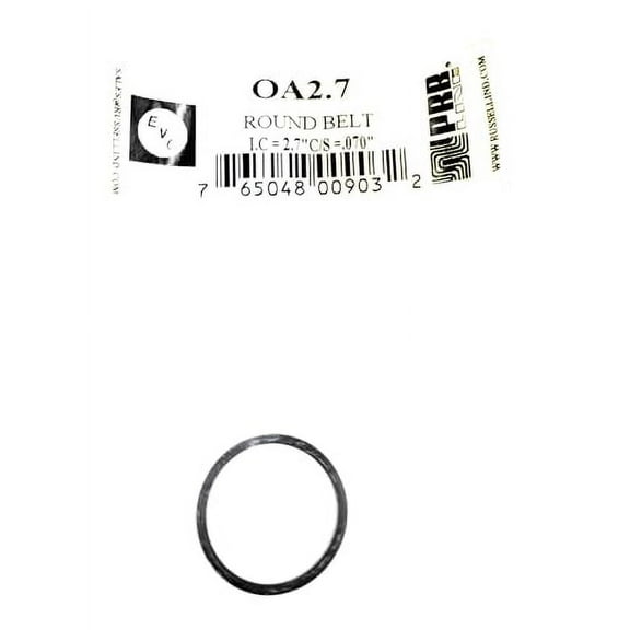 Drive Belt Round Rubber Type for Tape Player Replacement (1PC) OA2.7 EVG/PRB I.C. 2.7" X C/S .070"