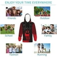 thumbnail image 5 of KLL Unisex Kids Boys Girls Hooded Pocket Pullover Hoodies-Black Panther Red Background, 5 of 5