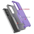 thumbnail image 3 of Samsung Galaxy S24+ Plus Case with Tempered Glass Screen Protector, Tekcoo Heavy Duty Rugged Shockproof Full Body Protective 2-IN-1 Phone Case Cover for Galaxy S24 Plus, Purple, 3 of 8