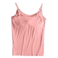 thumbnail image 4 of VV AVEORS Built In Bra Tank Tops For Women Plus Size Casual Sleeveless Hollow Out Workout Tops Yoga Gym Athletic Basic Summer Cami Shirts Pink S, 4 of 7