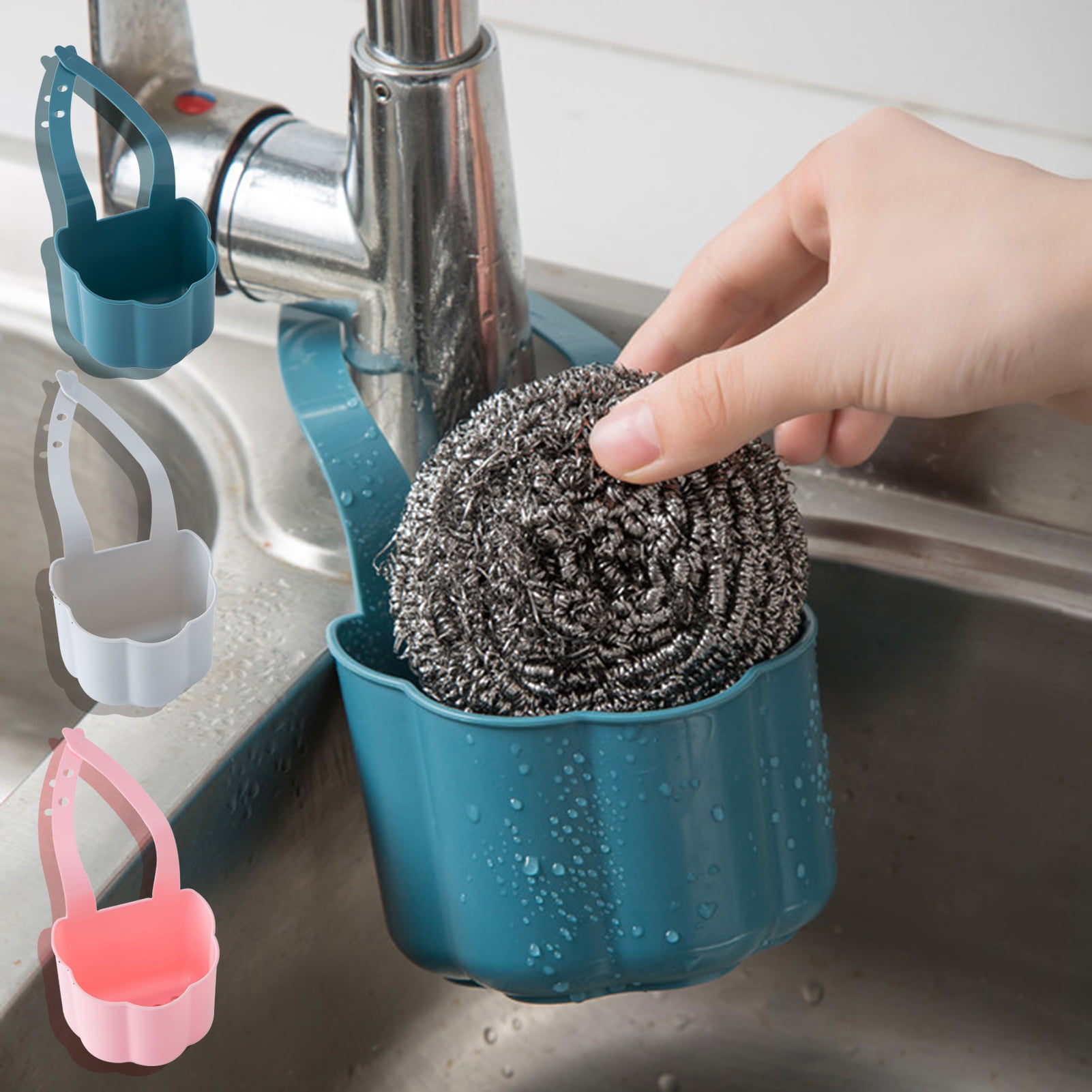 Details about   Kitchen Organiser Sink Hanging Caddy Storage Basket Dish Cleaning Sponge Holder 