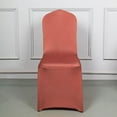 thumbnail image 6 of BalsaCircle 6 Terracotta Spandex Stretchable Banquet Solid Chair Covers Slipcovers, 6 of 8