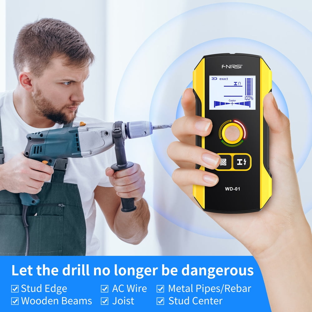 Wall Scanner,Indicator Drill Metal Pipes Rebars Wall Scanner Wooden Wires Metal Scanner Wooden Wires Rebars Tool Indicator Portable Handheld Wall Pipes Rebars Tool Metal S Rebars Iuppa