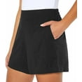 thumbnail image 4 of Wildfox Women's Pull-On Rayon Shorts, Black Medium, 4 of 8