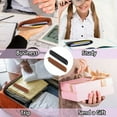 thumbnail image 7 of Pencil Zipper Pouch,Leather Pen Pencil Pouch,Happon 2 Pcs Stationery Pouch Bag,Zipper Stationery Bag,Vintage Pencil Organizer for Pens, Pencils, Markers(Black+Brown), 7 of 7