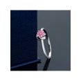 thumbnail image 4 of Gem Stone King 10K White Gold Pink Moissanite Solitaire Engagement Ring for Women (0.50 Cttw, Round 5MM, Gemstone Birthstone, Available in Size 5, 6, 7, 8, 9), 4 of 4