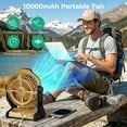 thumbnail image 3 of WAA Rechargeable Portable Camping Fan,Multi-Function Personal Outdoor Fan with Hanging Hook,Ultra-Quiet Compact Tent Fan for Travel,Picnic,Patio,Desk & Home, 3 of 9