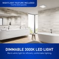 thumbnail image 5 of Panasonic WhisperValue Ceiling/Wall Mount Bathroom Exhaust Fan with Dimmable LED Light, 50-80-100 CFM, FV-0510VSL1, 5 of 6