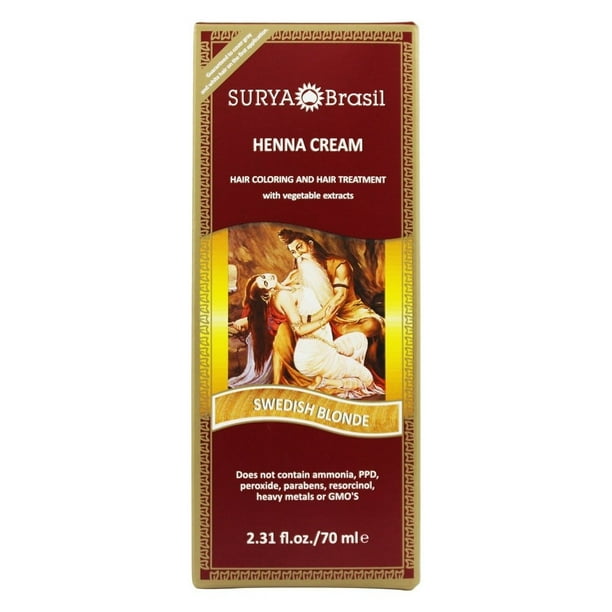 SURYA BRASIL HENNA CREAM HAIR COLOR SWEDISH BLONDE 70ML
