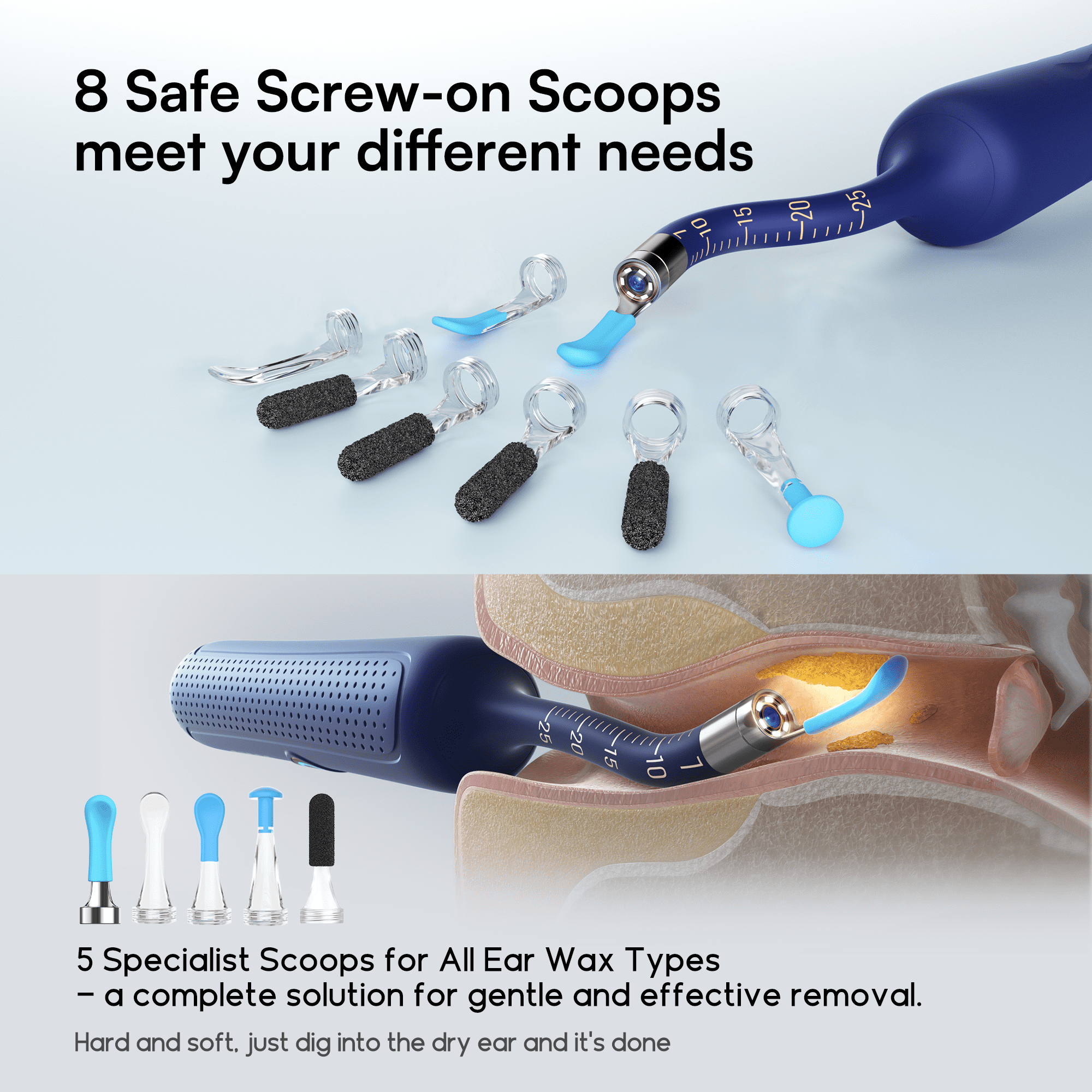 Bebird Ear Wax Remover Elite 14W, 14 Piece Kit with Storage Pouch