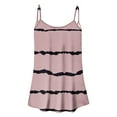 thumbnail image 3 of up to 60% off Gifts Usmixi Womens Tank Tops Beach Fashion Plus Size Flowy Pleated Strap Camisole Shirts Summer Trendy Striped Print Crewneck Sleeveless Shirts Blouse Pink m, 3 of 4