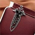 thumbnail image 4 of Negro gótico punk acrílico ángel broche de de imitación cadena borla broche broche de pecho Pin, 4 of 6