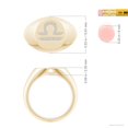 thumbnail image 4 of ANGARA Natural Diamond Libra Zodiac Sign Ring in 14K Yellow Gold for Women (Size-0.9mm | Color-H| Clarity-SI2) | April Birthstone, Birthday, Anniversary, Jewelry Gift for Women | Natural Diamond Ring, 4 of 9