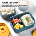 thumbnail image 3 of Fiambrera De Silicona A Prueba De Fugas, Contenedor De Almacenamiento De Alimentos De 3 Compartimentos, Aislamiento De Olores, Caja Fuerte Para Refrigerador Con Diseño, 3 of 7