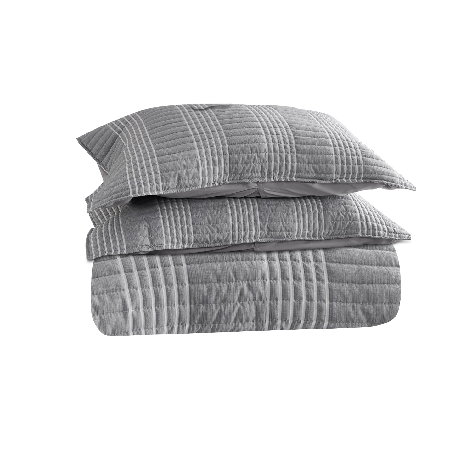 Ezynyte 3 Piece Oversized King Size Striped Quilt Set Lightweight Bedding Set Reversible Bedspread Coverlets for All Seasons
