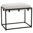 thumbnail image 1 of Uttermost Paradox Small Contemporary Iron MDF and Linen Bench in White, 1 of 6