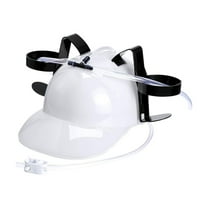 MOPOOR Drinker Beer and Soda Helmet,Novelty Place Drinking Helmet - Adjustable Can Holder Cap Drinker Favor Hat - Straw for Beer Soda - Party Fun Beverage Gadgets